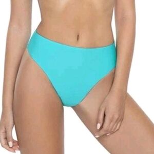 NWT PILYQ Women's Saltwater Hillary High-Waisted Bikini Swim Bottoms S